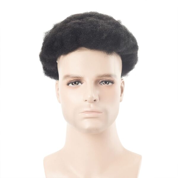 Man Weave Unit Swiss Lace Base with PU Sides and Back
