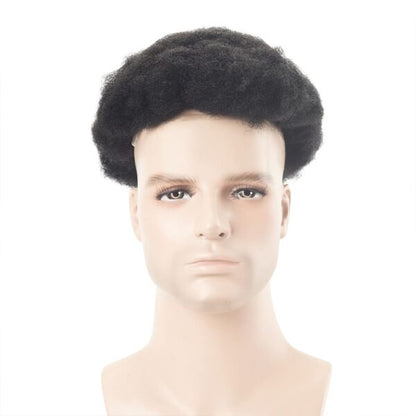 Man Weave Unit Swiss Lace Base with PU Sides and Back