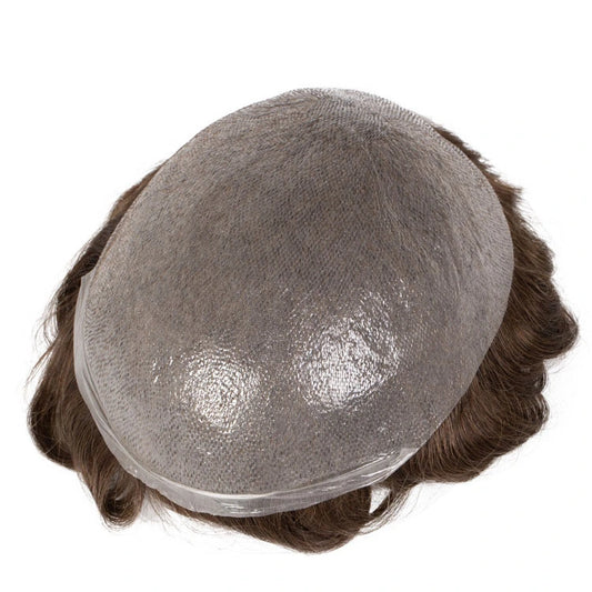 Custom V-looped Thin Skin Base Hair System Wholesale For Men