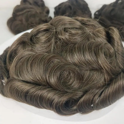Custom French Lace With Skin Back And Sides Q6 Hair System Wholesale For Men