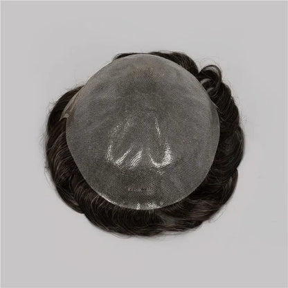 Custom Skin Base With French Lace Front Hair System Wholesale For Men
