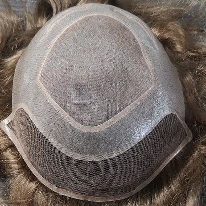 Custom Mono With Pu Cutaways French Lace Front Hair System Wholesale For Men