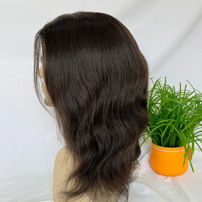 Customize Mens Toupee Hairpieces for Men Human Hair Replacement Wigs Lace Front with PU with Elastic Net Cap Base Hair Prosthesis