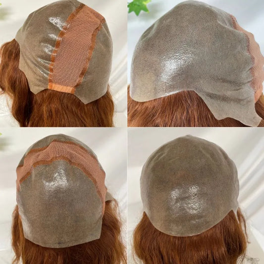 Customize Mens Toupee Hairpieces for Man Human Hair Replacement Wigs PU with Elastic Net Cap Base Hair Prosthesis