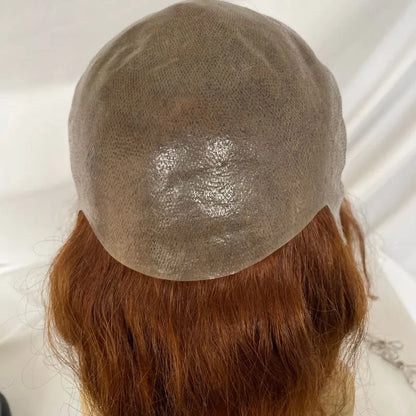 Customize Mens Toupee Hairpieces for Man Human Hair Replacement Wigs PU with Elastic Net Cap Base Hair Prosthesis