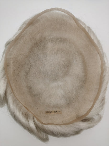 Full Swiss Lace Men's Toupee - Natural Hairline Human Hair Wig for Men, Breathable & Undetectable
