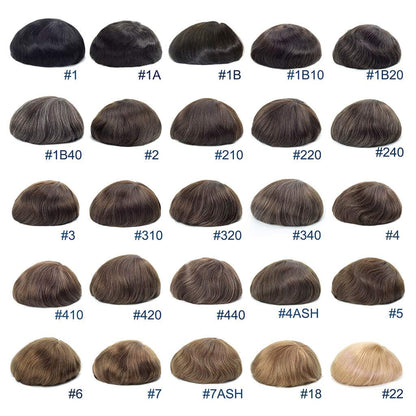 BIO : Men's Lace Front Hairpiece Wholesale 0.08 mm Super Thin Skin